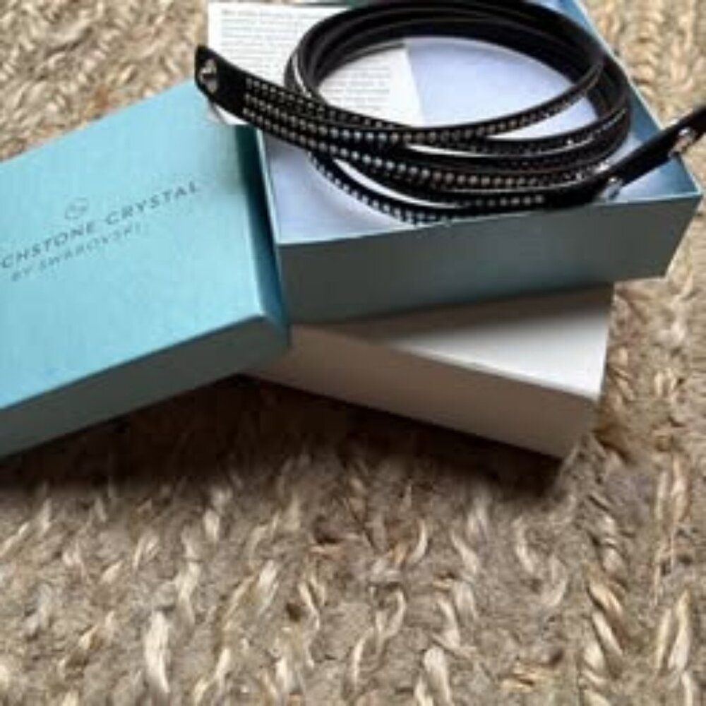 Swarovski Touchstone Crystal Wrap Bracelet in Black